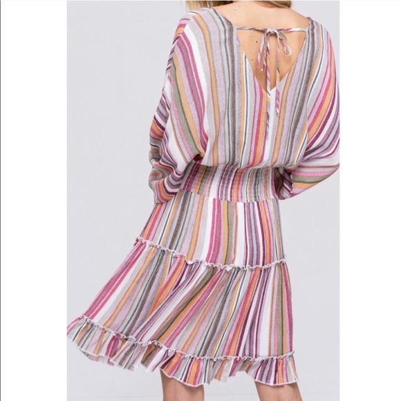 S left๐Last Drop๐ FIRMMulti Colored Stripe Dress - Picture 5 of 5